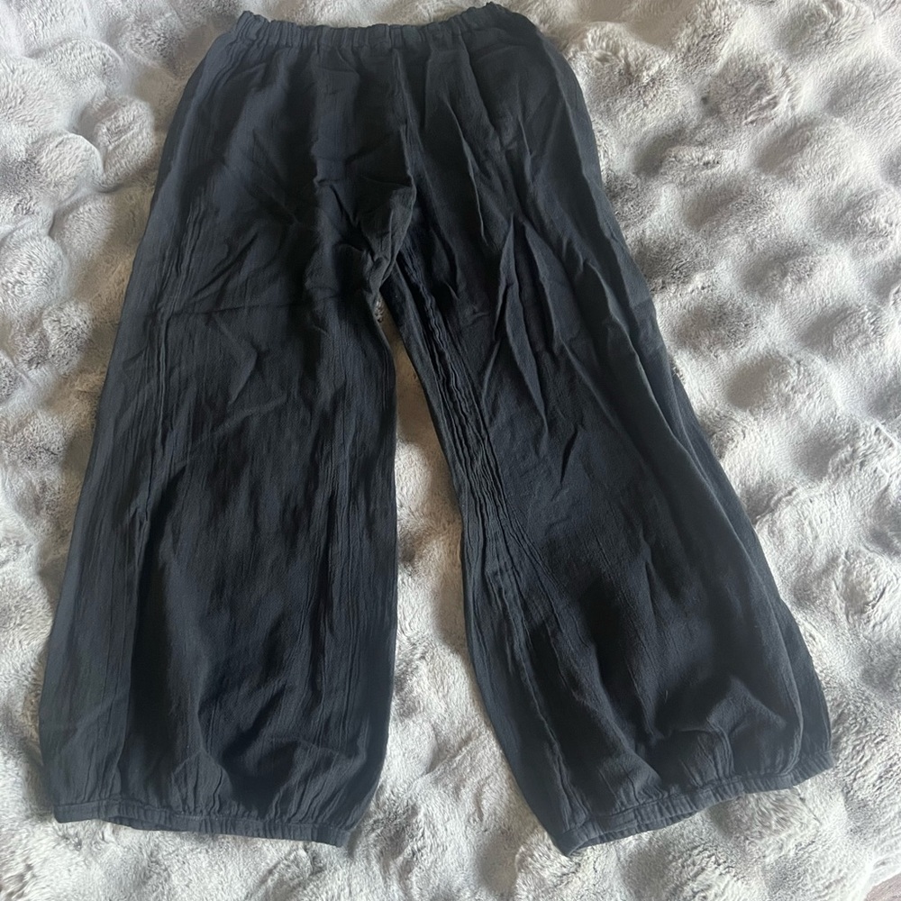 Black Wide-Leg Pants